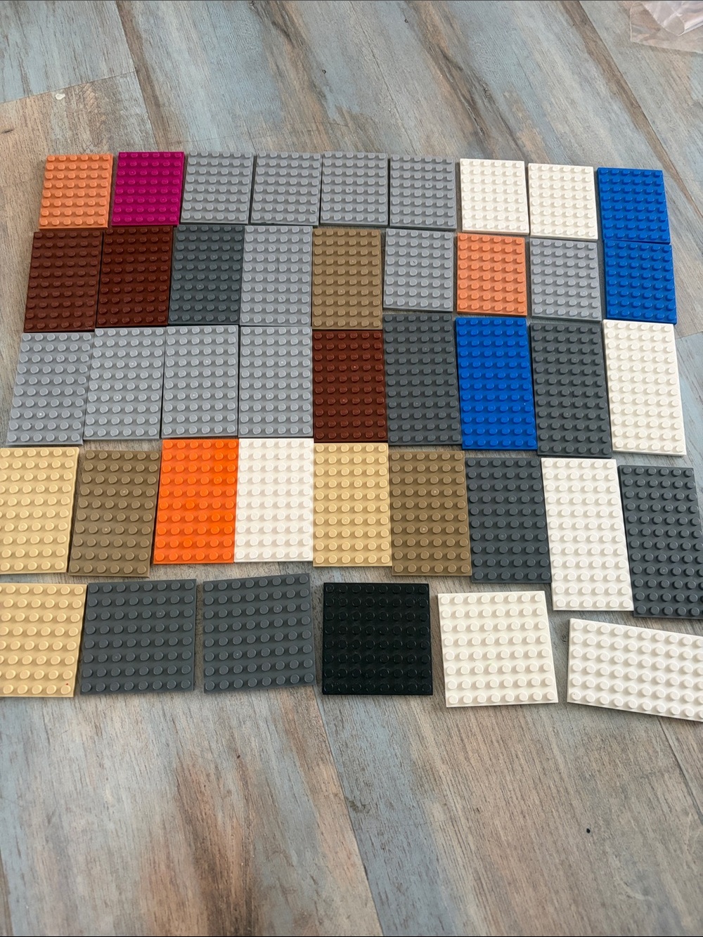 LEGO Baseplate Bulk Lot Various Colors Sizes 6x8 6x10 8x8 6x12 42 pieces